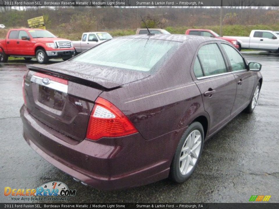 2011 Ford Fusion SEL Bordeaux Reserve Metallic / Medium Light Stone Photo #2