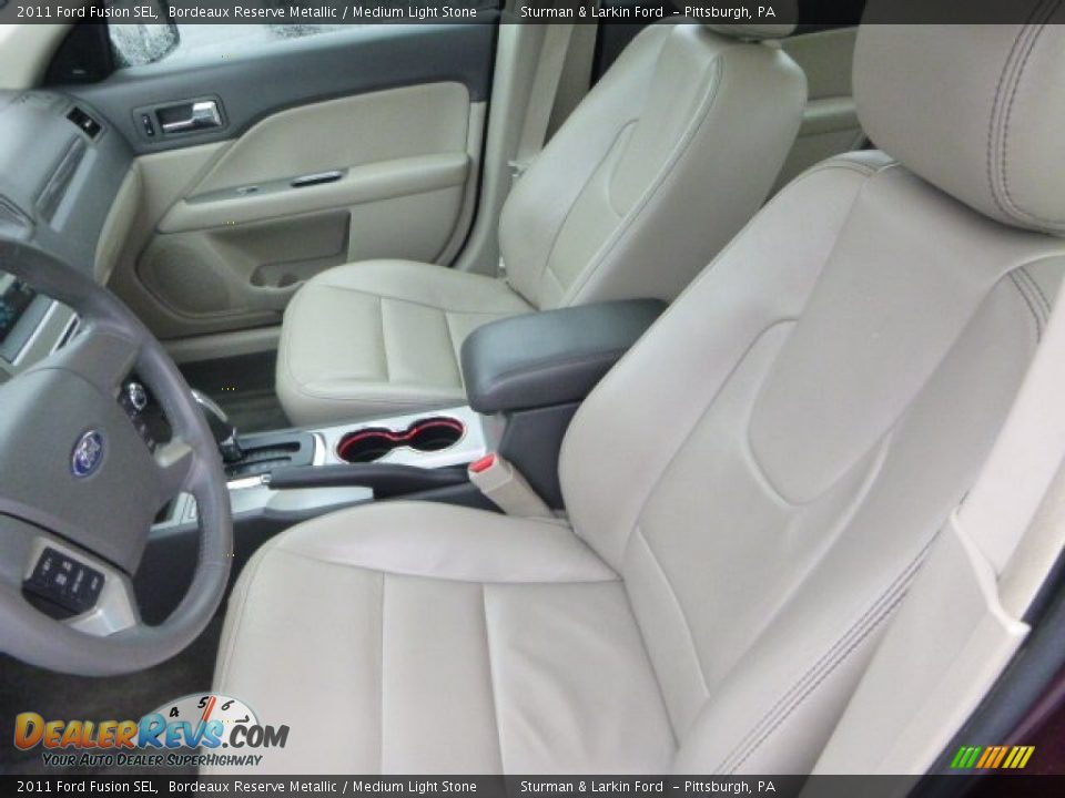 2011 Ford Fusion SEL Bordeaux Reserve Metallic / Medium Light Stone Photo #8