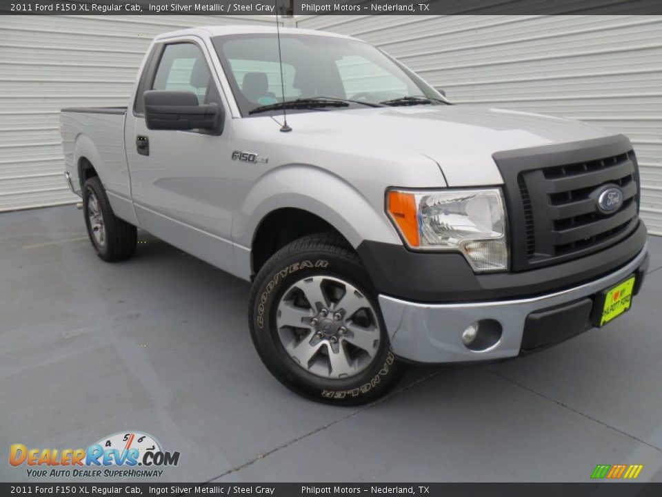 2011 Ford F150 XL Regular Cab Ingot Silver Metallic / Steel Gray Photo #2