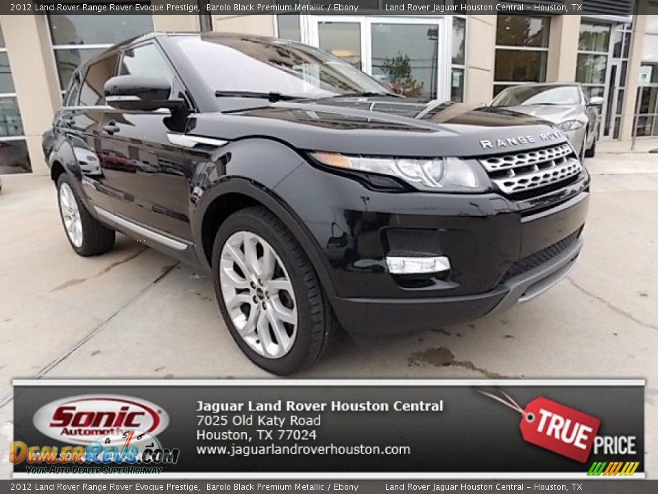 2012 Land Rover Range Rover Evoque Prestige Barolo Black Premium Metallic / Ebony Photo #1
