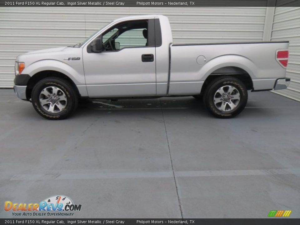 2011 Ford F150 XL Regular Cab Ingot Silver Metallic / Steel Gray Photo #6