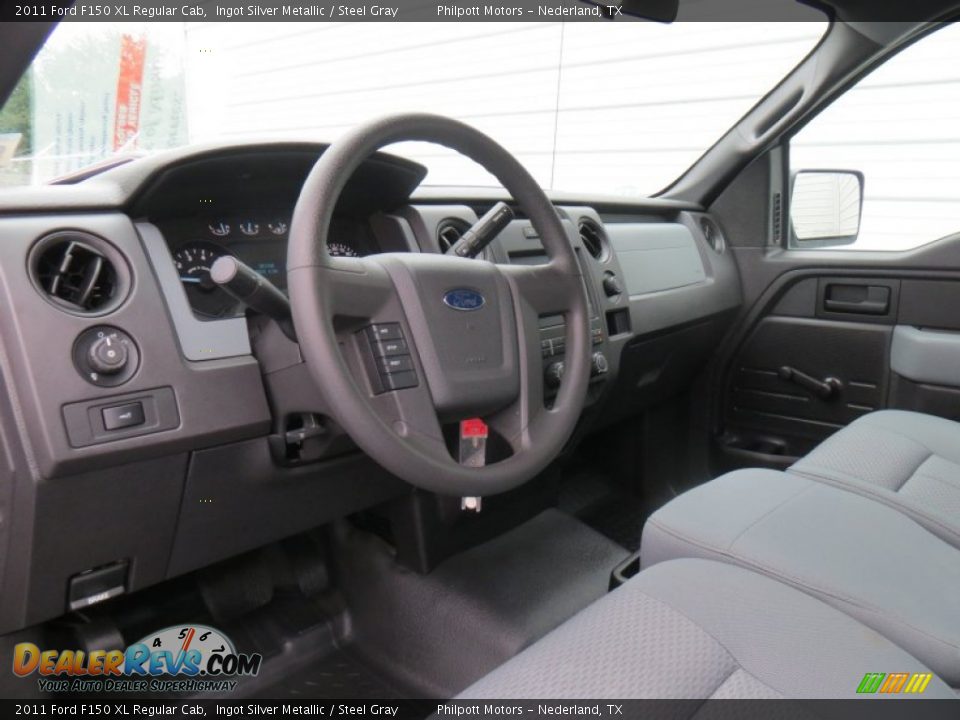 2011 Ford F150 XL Regular Cab Ingot Silver Metallic / Steel Gray Photo #28