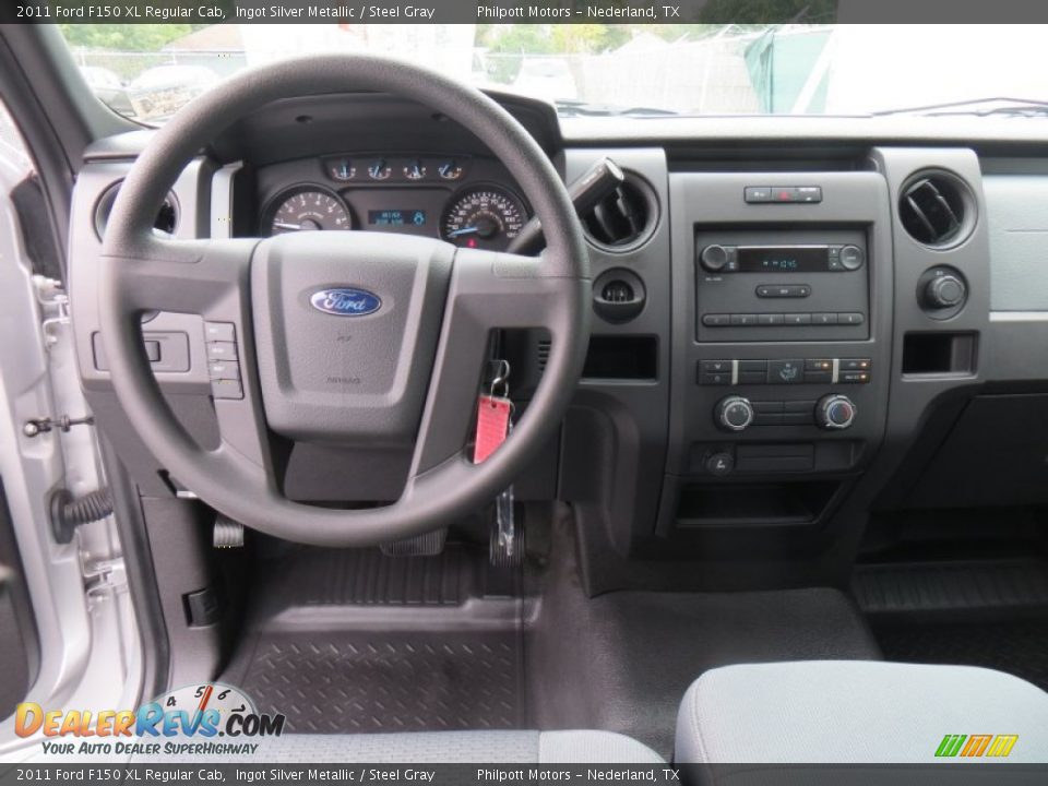 2011 Ford F150 XL Regular Cab Ingot Silver Metallic / Steel Gray Photo #31