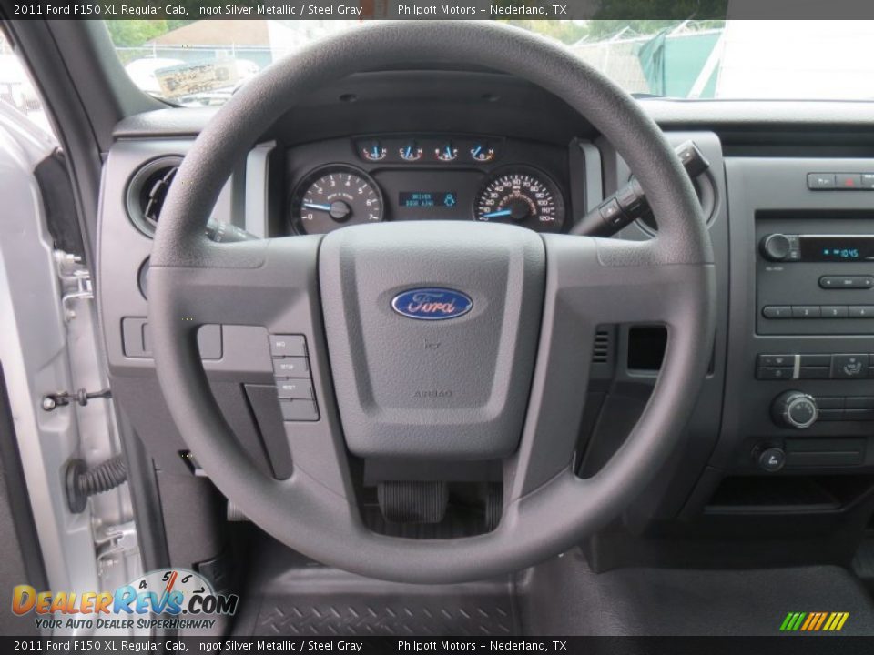 2011 Ford F150 XL Regular Cab Ingot Silver Metallic / Steel Gray Photo #34