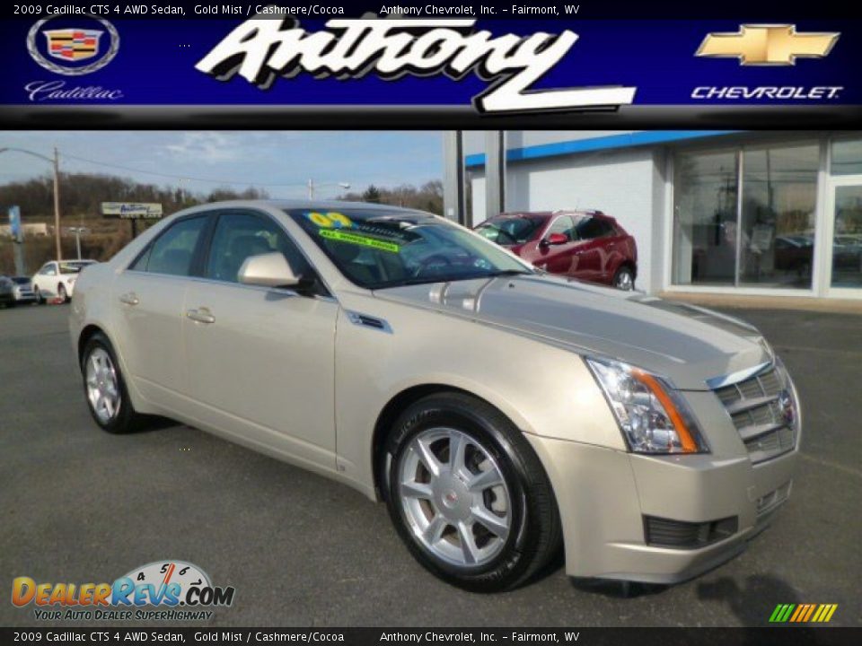 2009 Cadillac CTS 4 AWD Sedan Gold Mist / Cashmere/Cocoa Photo #1