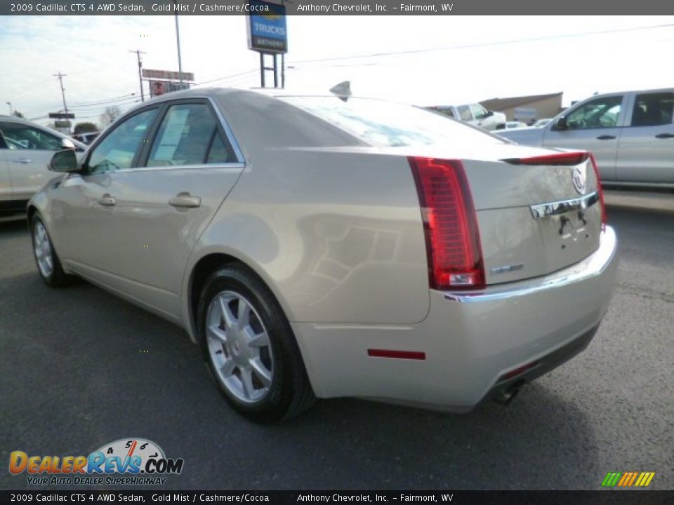 2009 Cadillac CTS 4 AWD Sedan Gold Mist / Cashmere/Cocoa Photo #4