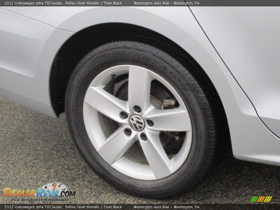2012 Volkswagen Jetta TDI Sedan Reflex Silver Metallic / Titan Black Photo #3