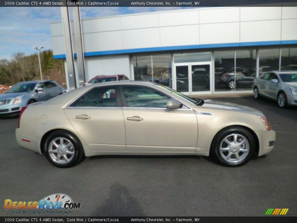 2009 Cadillac CTS 4 AWD Sedan Gold Mist / Cashmere/Cocoa Photo #7