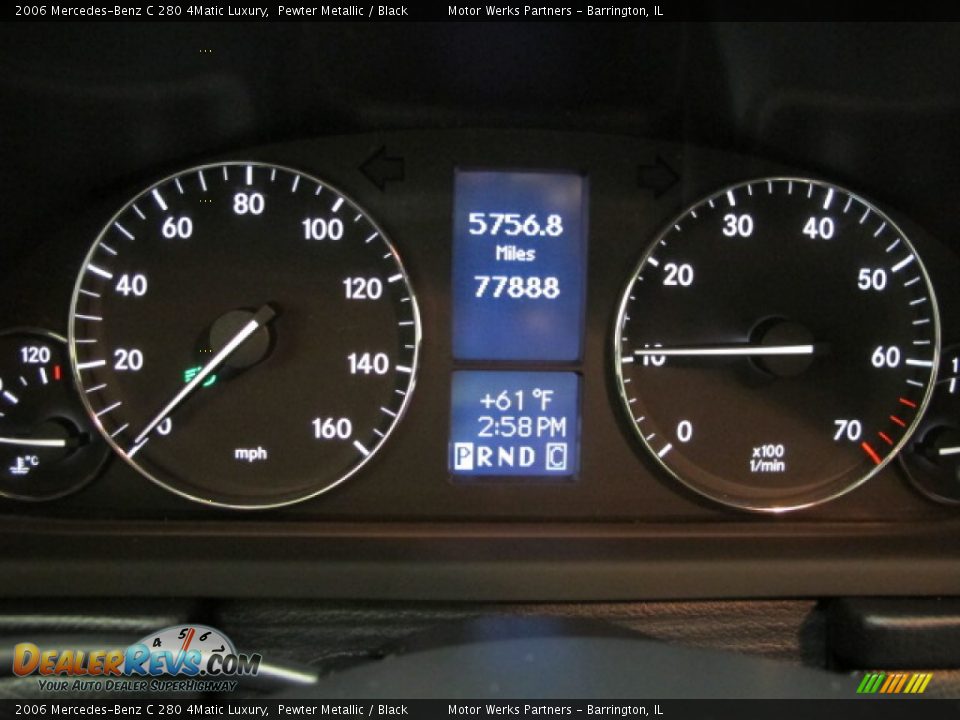 2006 Mercedes-Benz C 280 4Matic Luxury Pewter Metallic / Black Photo #26