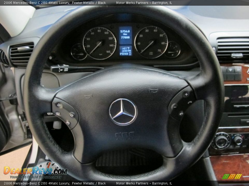 2006 Mercedes-Benz C 280 4Matic Luxury Pewter Metallic / Black Photo #32