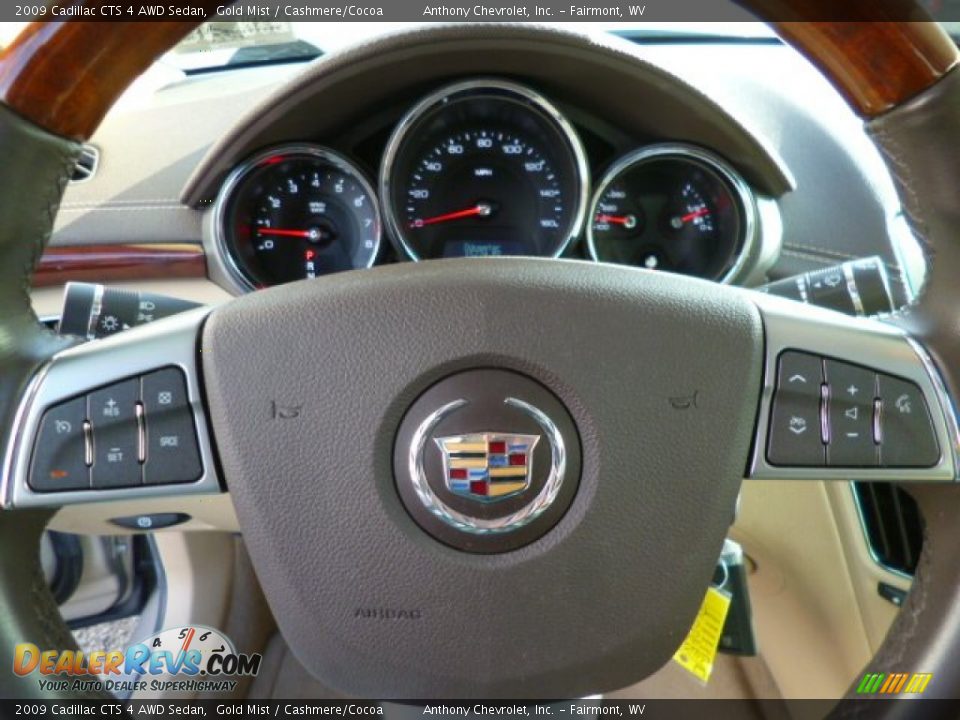 2009 Cadillac CTS 4 AWD Sedan Gold Mist / Cashmere/Cocoa Photo #18