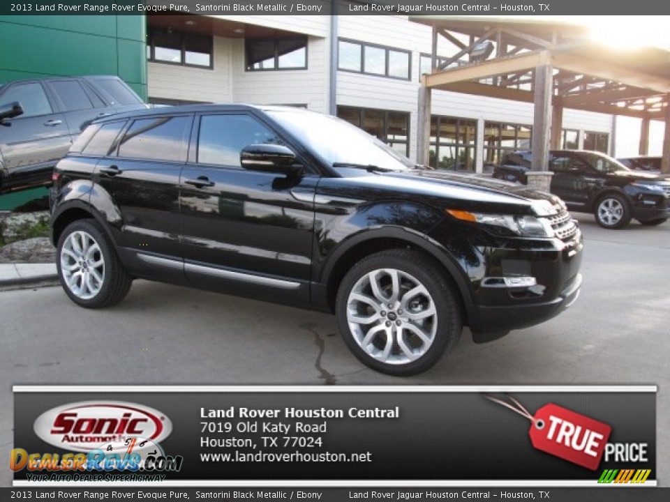 2013 Land Rover Range Rover Evoque Pure Santorini Black Metallic / Ebony Photo #1