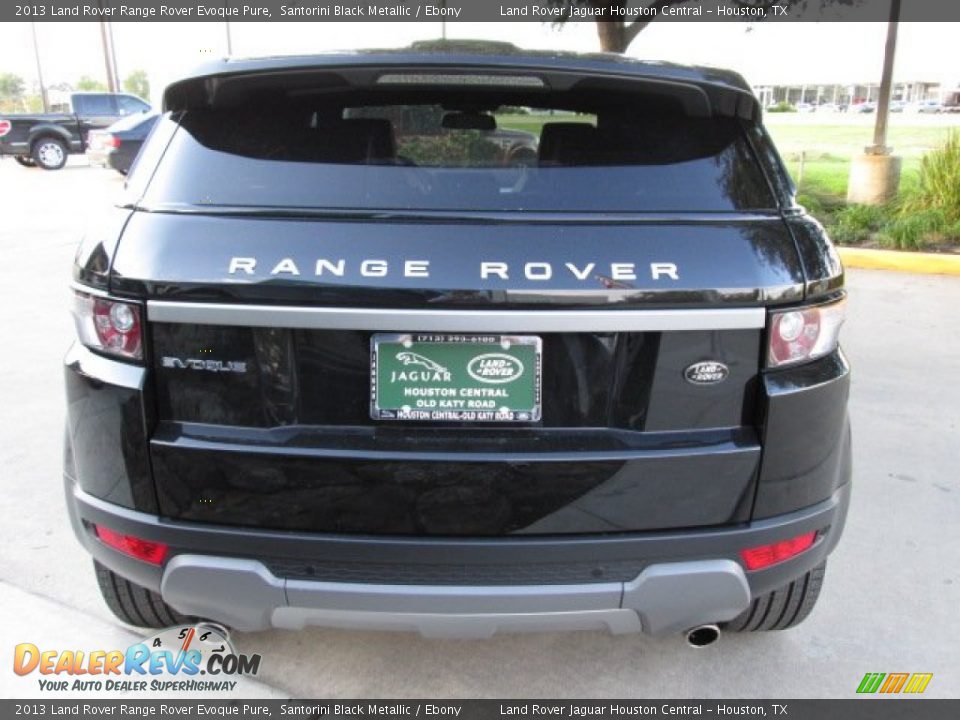 2013 Land Rover Range Rover Evoque Pure Santorini Black Metallic / Ebony Photo #6