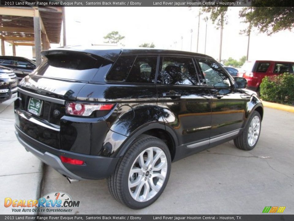 2013 Land Rover Range Rover Evoque Pure Santorini Black Metallic / Ebony Photo #8