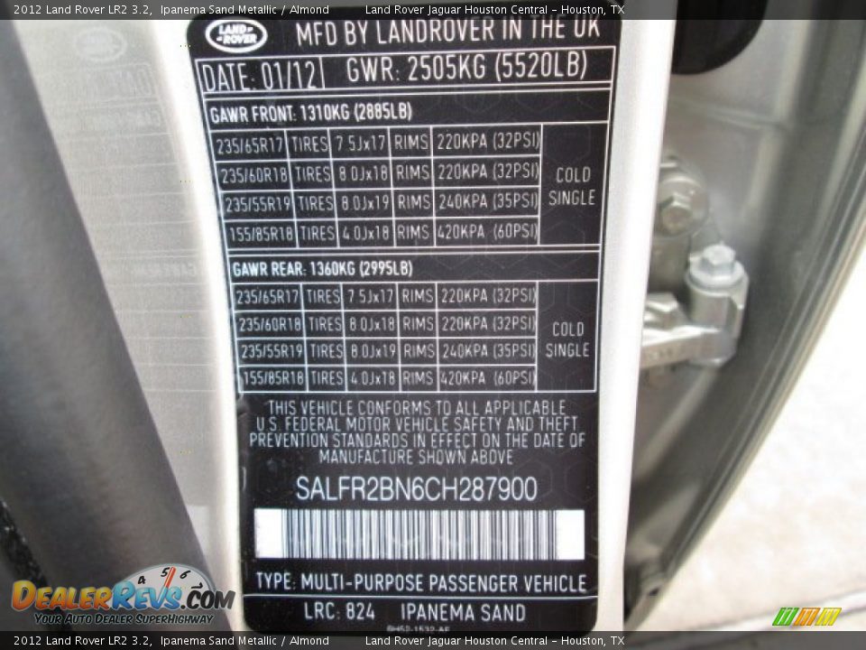 2012 Land Rover LR2 3.2 Ipanema Sand Metallic / Almond Photo #20