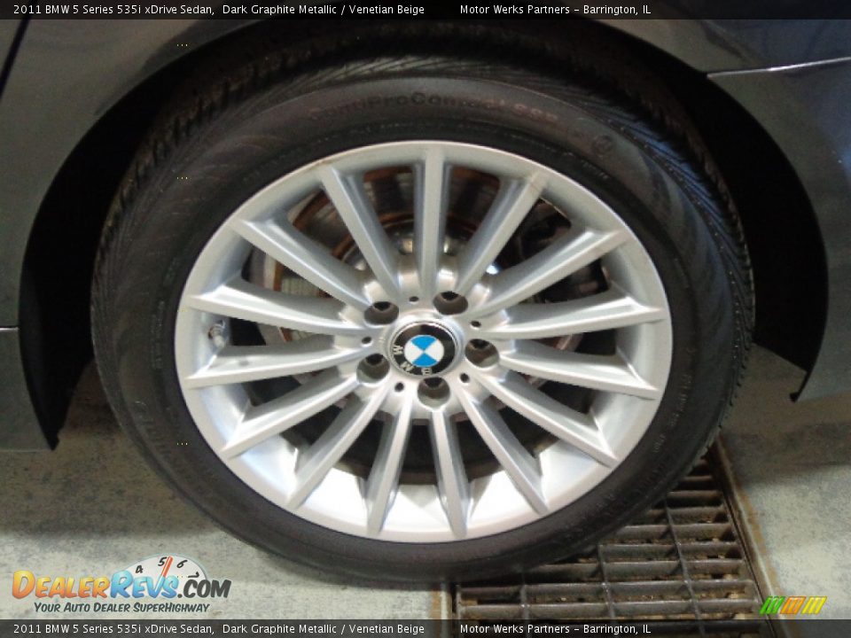 2011 BMW 5 Series 535i xDrive Sedan Dark Graphite Metallic / Venetian Beige Photo #6