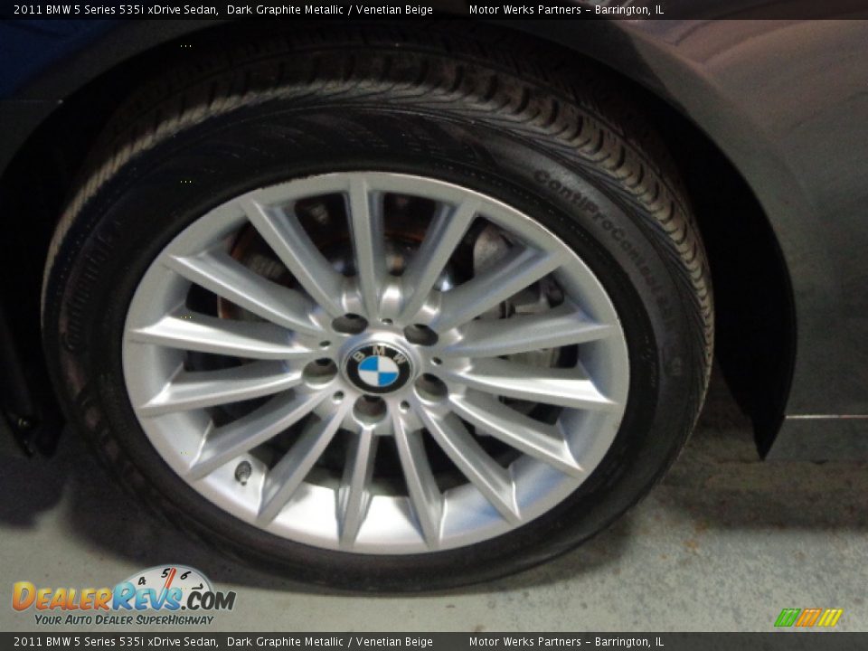 2011 BMW 5 Series 535i xDrive Sedan Dark Graphite Metallic / Venetian Beige Photo #7