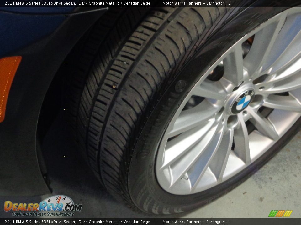 2011 BMW 5 Series 535i xDrive Sedan Dark Graphite Metallic / Venetian Beige Photo #8