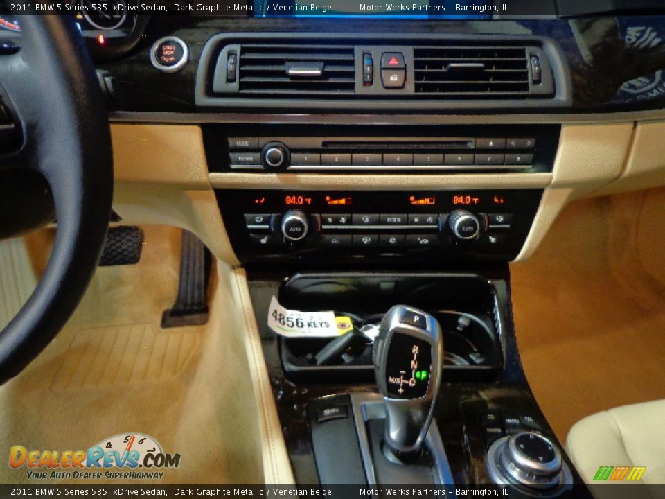 2011 BMW 5 Series 535i xDrive Sedan Dark Graphite Metallic / Venetian Beige Photo #19