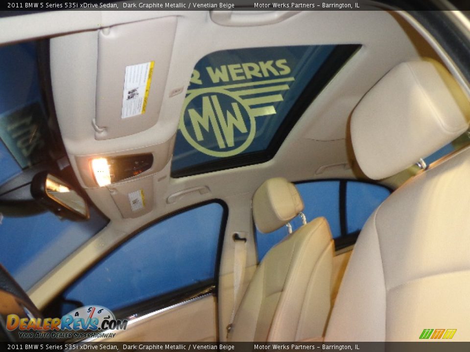 2011 BMW 5 Series 535i xDrive Sedan Dark Graphite Metallic / Venetian Beige Photo #25