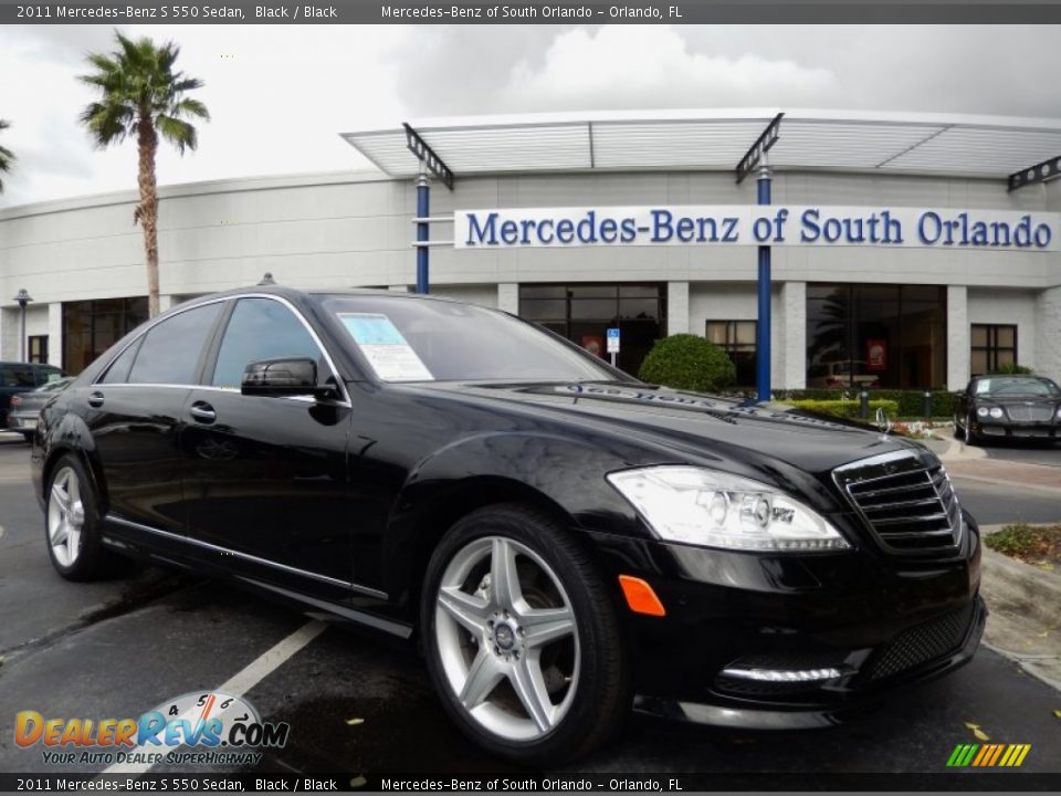 2011 Mercedes-Benz S 550 Sedan Black / Black Photo #1