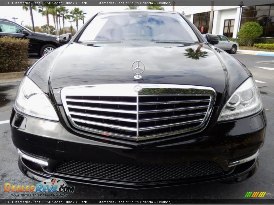 2011 Mercedes-Benz S 550 Sedan Black / Black Photo #2