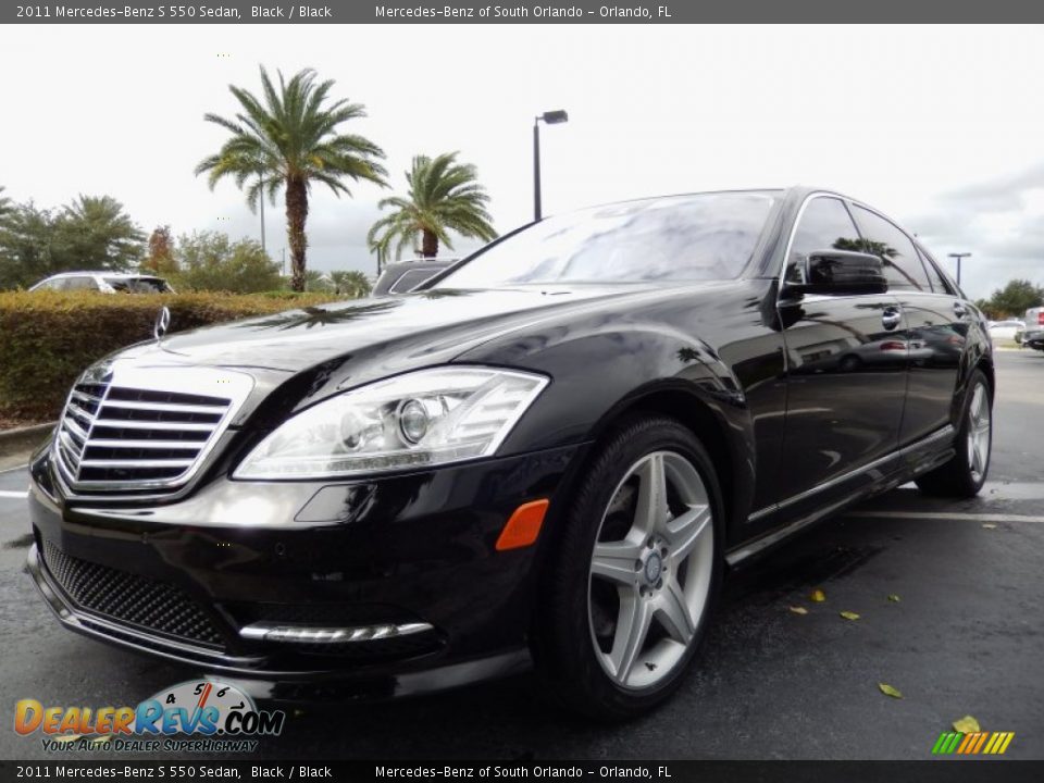 2011 Mercedes-Benz S 550 Sedan Black / Black Photo #3