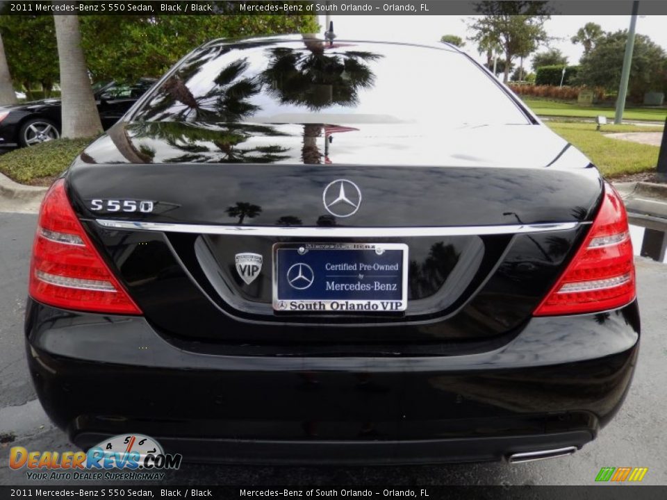 2011 Mercedes-Benz S 550 Sedan Black / Black Photo #6