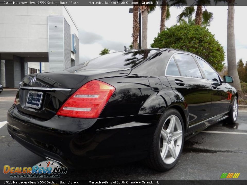 2011 Mercedes-Benz S 550 Sedan Black / Black Photo #7