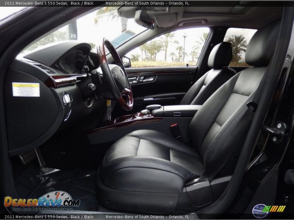 2011 Mercedes-Benz S 550 Sedan Black / Black Photo #12