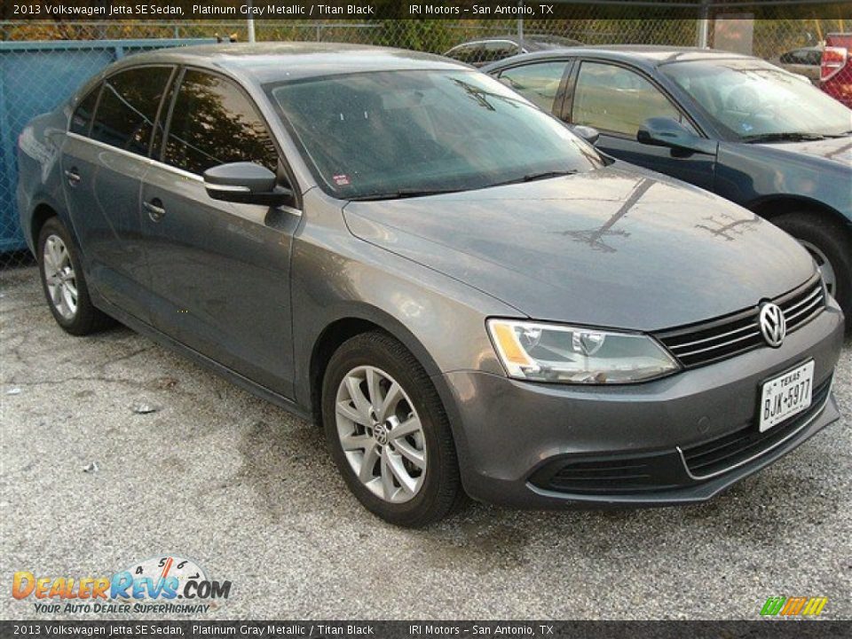 2013 Volkswagen Jetta SE Sedan Platinum Gray Metallic / Titan Black Photo #2