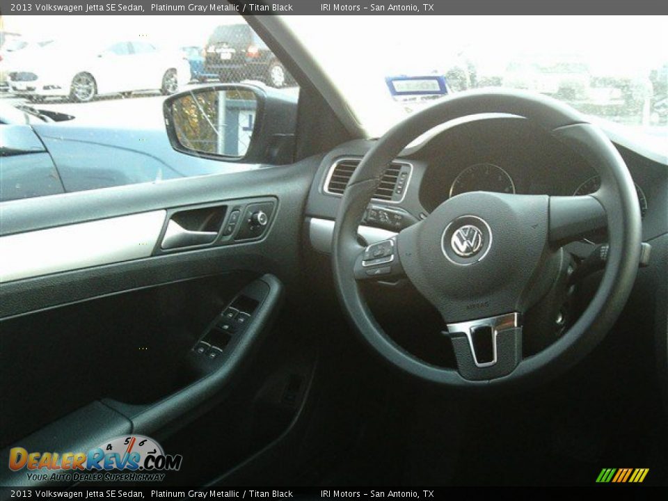 2013 Volkswagen Jetta SE Sedan Platinum Gray Metallic / Titan Black Photo #6