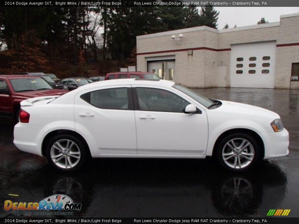 2014 Dodge Avenger SXT Bright White / Black/Light Frost Beige Photo #5