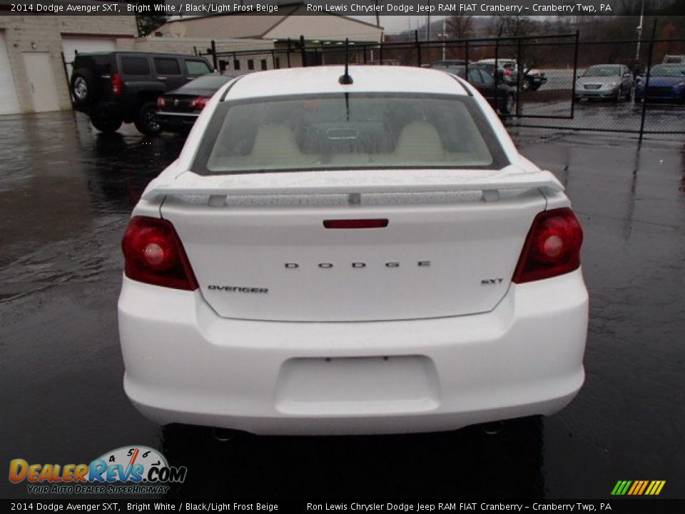 2014 Dodge Avenger SXT Bright White / Black/Light Frost Beige Photo #7