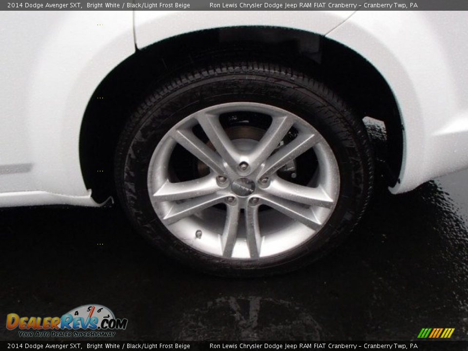 2014 Dodge Avenger SXT Bright White / Black/Light Frost Beige Photo #9