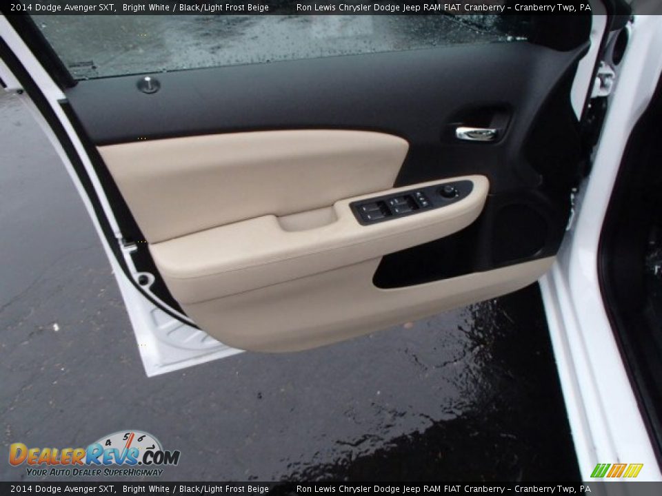 2014 Dodge Avenger SXT Bright White / Black/Light Frost Beige Photo #11