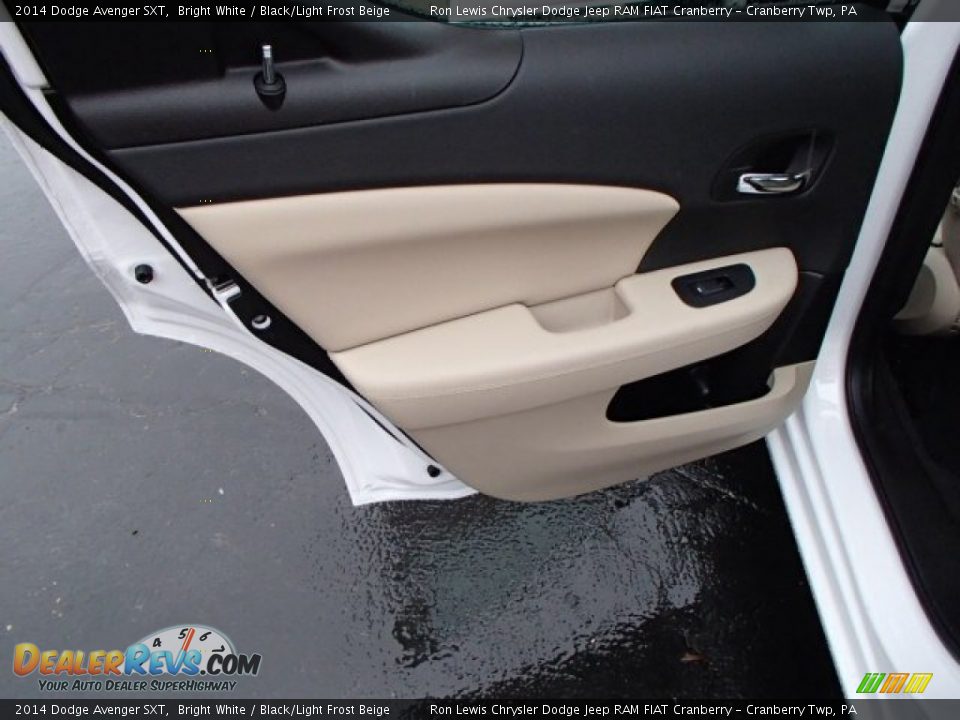 2014 Dodge Avenger SXT Bright White / Black/Light Frost Beige Photo #13