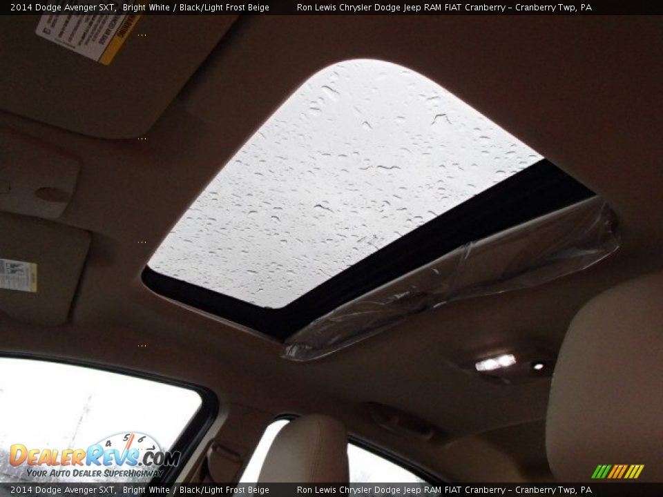 2014 Dodge Avenger SXT Bright White / Black/Light Frost Beige Photo #16