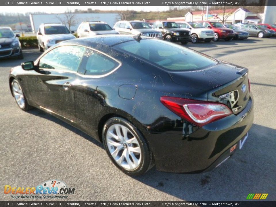 2013 Hyundai Genesis Coupe 2.0T Premium Becketts Black / Gray Leather/Gray Cloth Photo #5