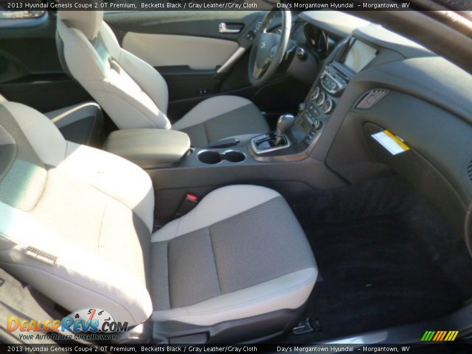 2013 Hyundai Genesis Coupe 2.0T Premium Becketts Black / Gray Leather/Gray Cloth Photo #9