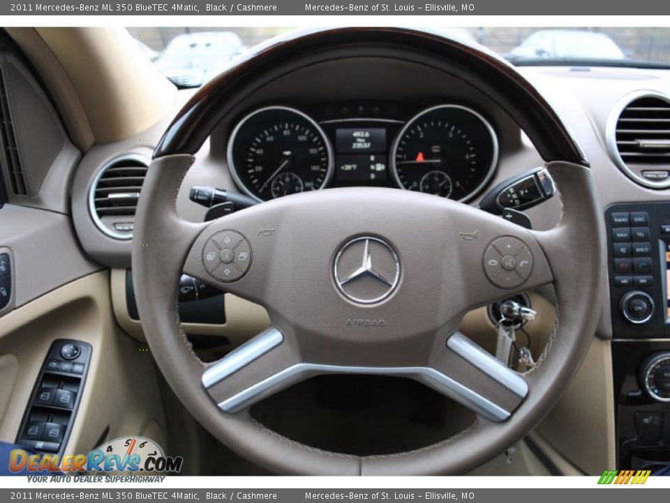 2011 Mercedes-Benz ML 350 BlueTEC 4Matic Black / Cashmere Photo #21