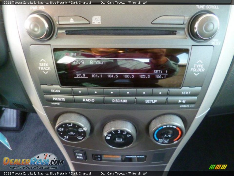 2011 Toyota Corolla S Nautical Blue Metallic / Dark Charcoal Photo #14