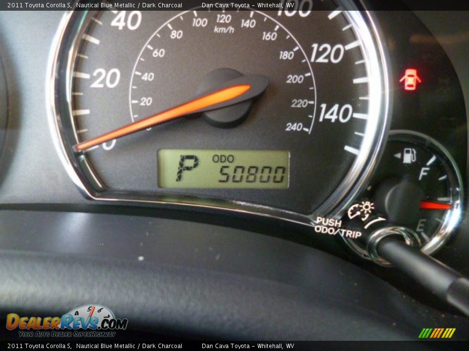 2011 Toyota Corolla S Nautical Blue Metallic / Dark Charcoal Photo #15