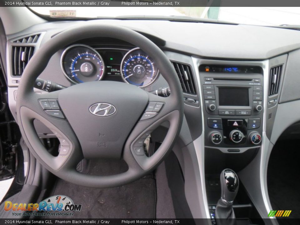 2014 Hyundai Sonata GLS Phantom Black Metallic / Gray Photo #22