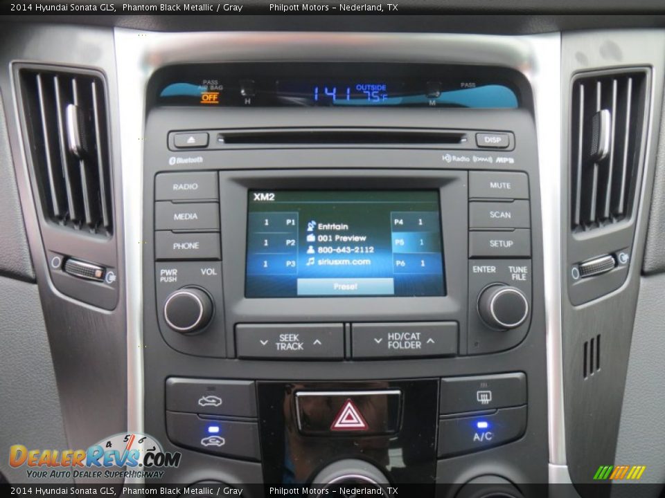 2014 Hyundai Sonata GLS Phantom Black Metallic / Gray Photo #23