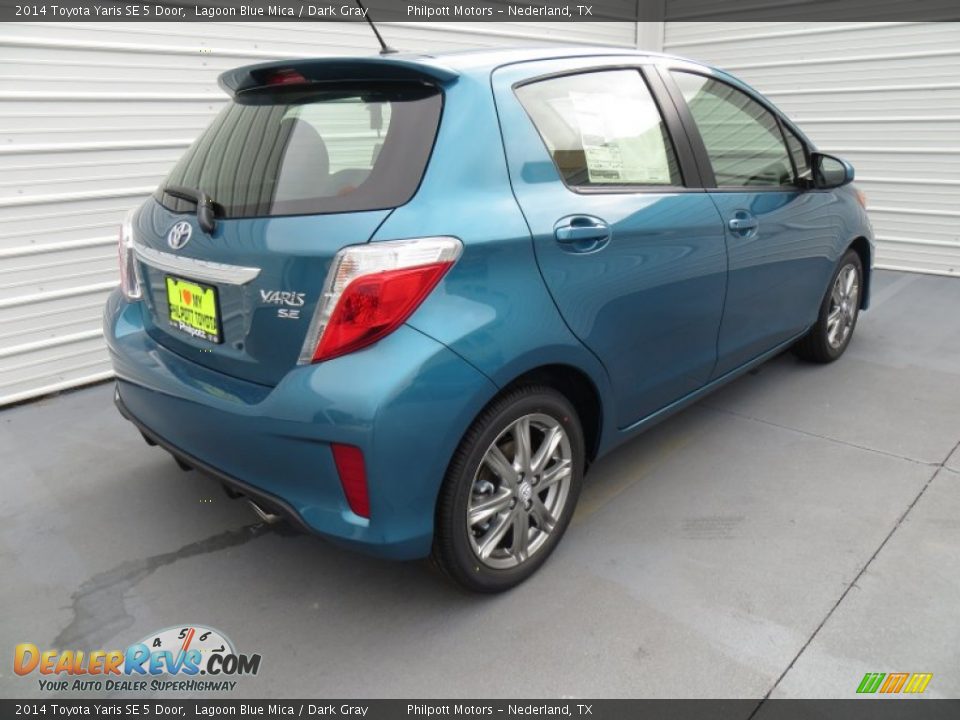 2014 Toyota Yaris SE 5 Door Lagoon Blue Mica / Dark Gray Photo #4