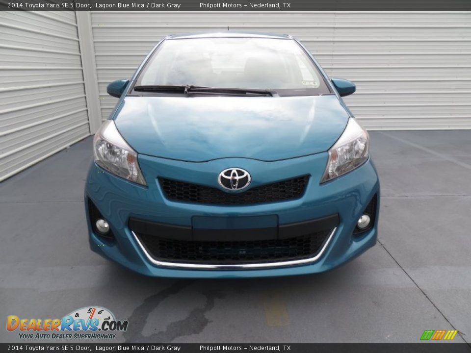 2014 Toyota Yaris SE 5 Door Lagoon Blue Mica / Dark Gray Photo #8