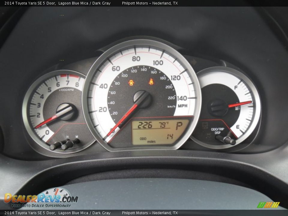 2014 Toyota Yaris SE 5 Door Gauges Photo #32