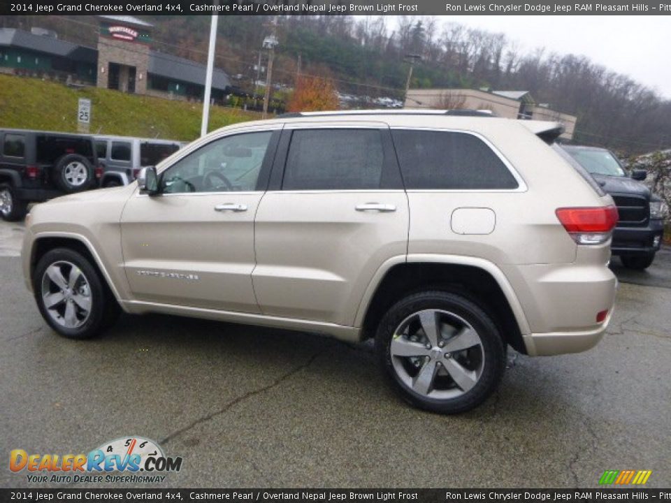 2014 Jeep Grand Cherokee Overland 4x4 Cashmere Pearl / Overland Nepal Jeep Brown Light Frost Photo #2