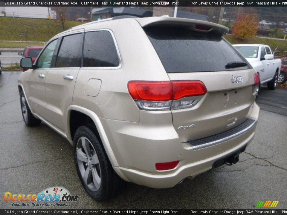 2014 Jeep Grand Cherokee Overland 4x4 Cashmere Pearl / Overland Nepal Jeep Brown Light Frost Photo #3